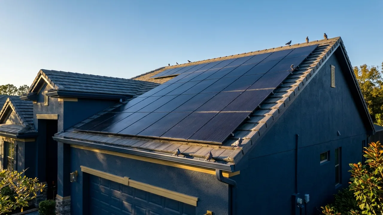 How Much Do Bird Droppings Reduce Solar Panel Output?