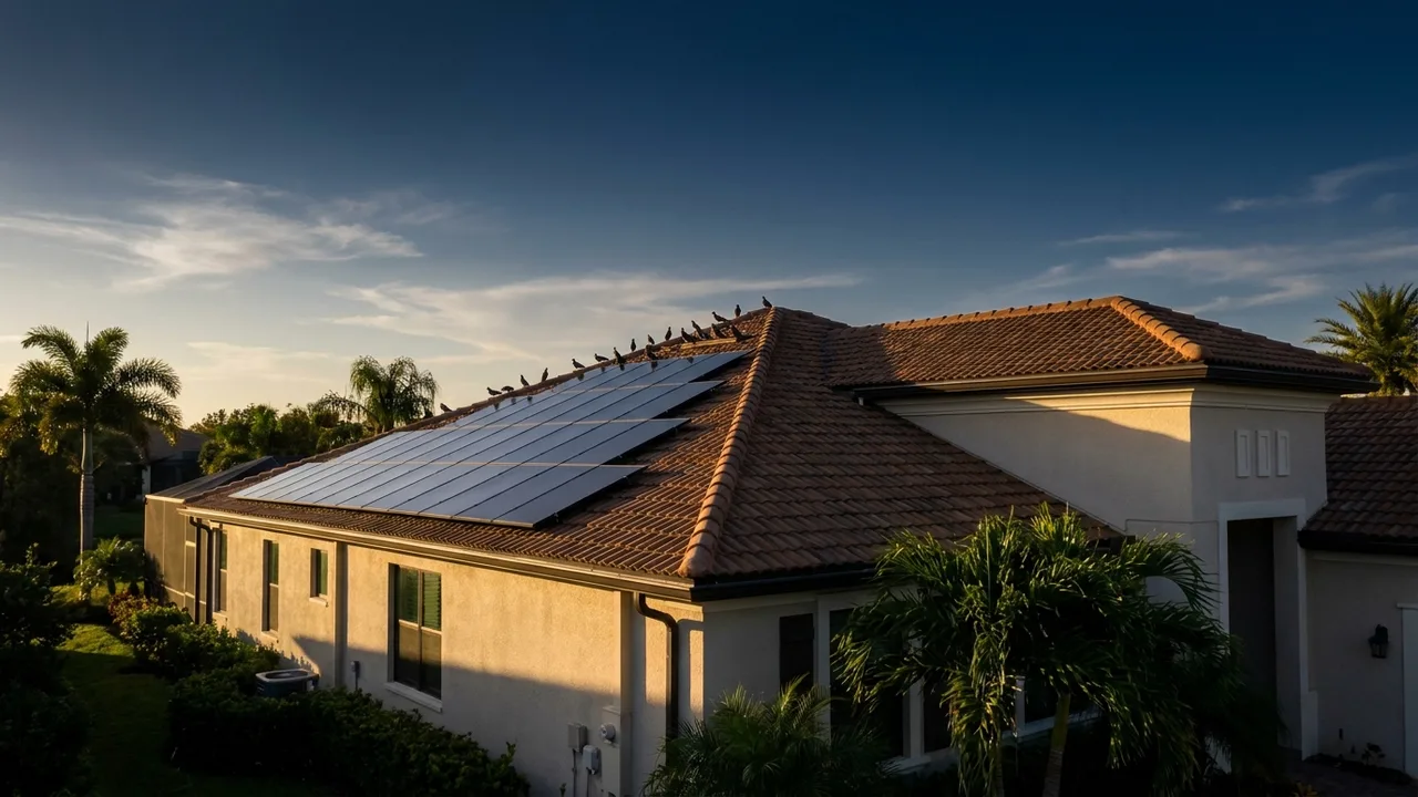 Why Are Pigeons Nesting Under My Solar Panels in Florida?